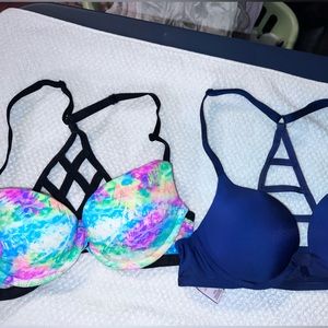 Victoria’s Secret and Victoria’s Secret Pink strappy front close bras size 32A